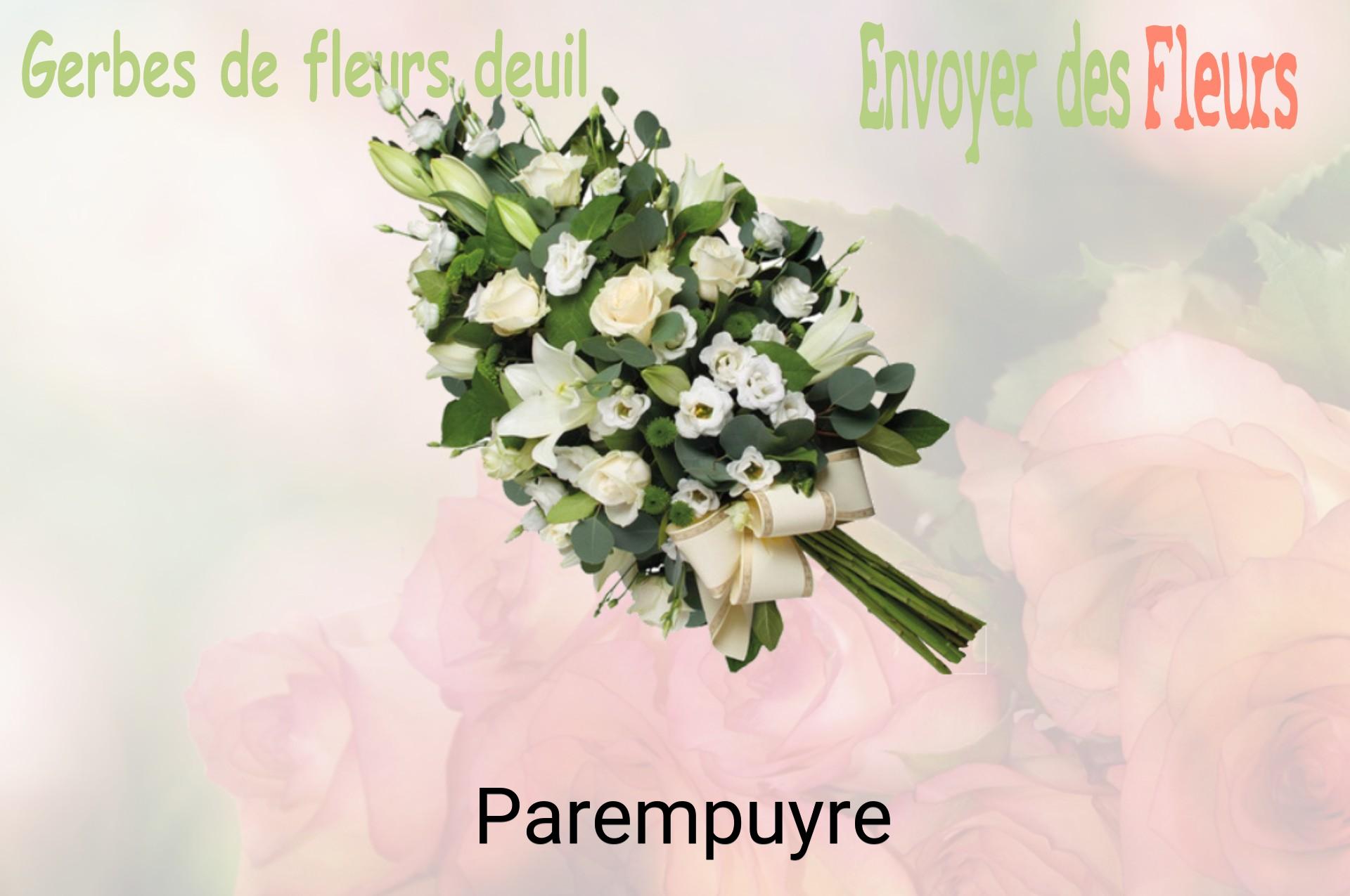 Gerbe de fleurs de deuil livrée à Parempuyre